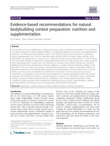 Evidence-based recommendations for natural bodybuilding contest preparation: nutrition and supplementation