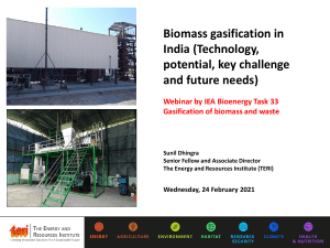Biomass gasification in India
