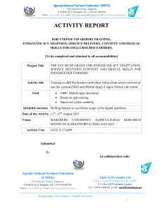 2. ICT4Farmers Training Activity Report. (2)