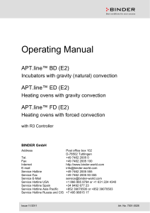 Binder Oven Manual BD-ED-FD Ed2-11-2011 en