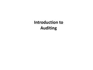 Chapter 1- Introduction to Audit