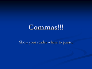 Commas!!!
