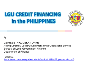 Credit Financing for the Local Units