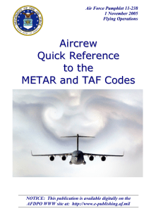 METAR and TAF codes