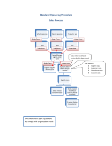 Standard Operating Procedure Sales Proce