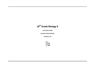 10th Grade Biology K 8-5-15