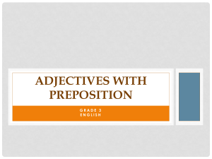 Adjectives with Preposition