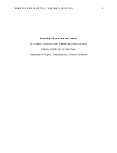 Feasibility of Low-Cost Color Sensors in Graphic Communications Virtual Classroom Learning Final