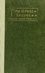 the great secret by maurice maeterlinck-1922