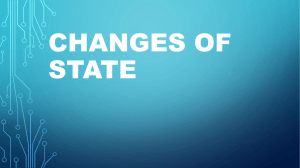 Changes of state
