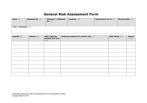 02. General Risk Assessment Form with Guidance