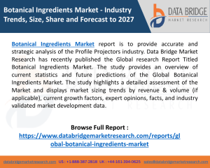 Botanical Ingredients Market 2020 Regional Analysis: Business Growth with Future Trends and Top Players: PT. INDESSO AROMA, New Directions Aromatics Inc, Frutarom Ltd., Lipoid Kosmetik AG