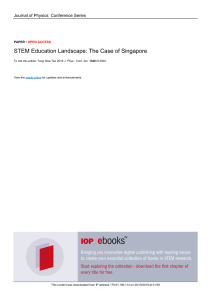 STEM Education Landscape The Case of Singapore