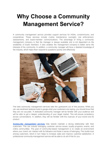 Why Choose a Community Management Service