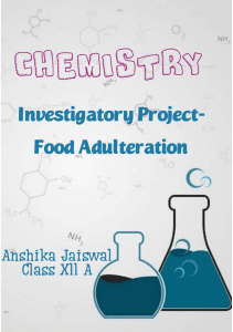 Class 12 chemistry investigatory project
