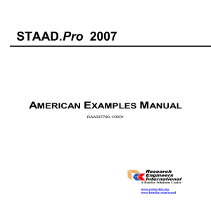 (DAA037790-1 0001) Research Engineers International - STAAD.Pro 2007 American Examples Manual