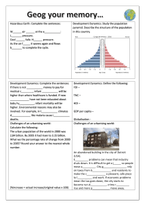 Geog your memory revision p1 Edexcel B