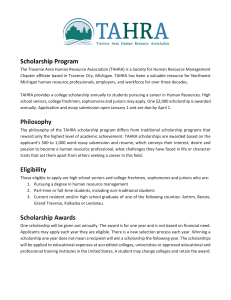 1. TAHRA Scholarship Program - 2022