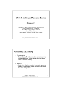 Week 1 - Auditing and Assurance service