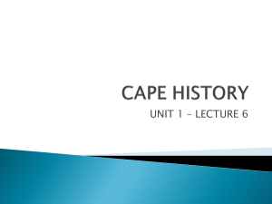CAPE HISTORY U1 PP - Lecture 06