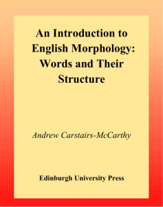 An Introduction to English Morphology