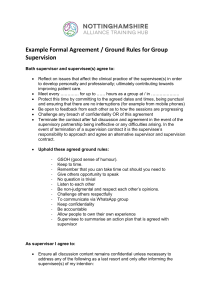 Contract for group supervision