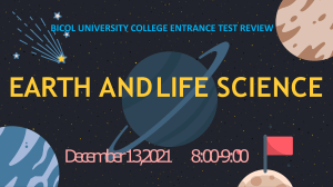 Earth and Life Science