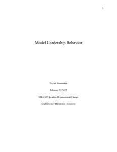 Model Leadership Behavior