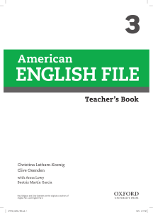 American English File 3 Teacher's Book