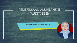 Pemeriksaan Akuntansi II (Auditing II) - Presentasi