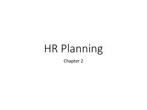 Chapter 2 -HR planning