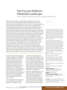 The Current Pediatric Telehealth Landscape