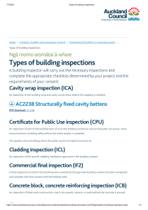 Types of building inspections