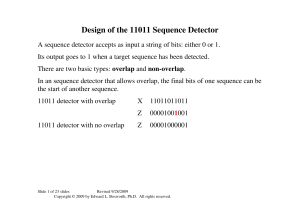 Design of the 11011 Sequence Detector