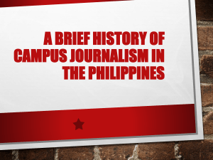 A Brief History of Campus Journalism in