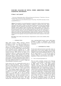 Failure analysis of metal oxide arresters under harmonic distortion