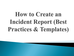 How to Create an Incident Report