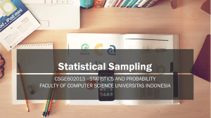 03 - Statistical Sampling 210222 Universitas Indonesia