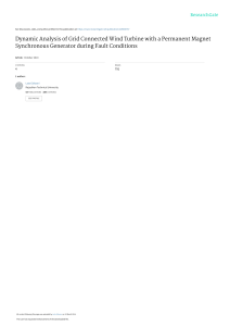 Dynamic Analysis of Grid Connected Wind Turbine wi
