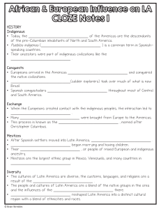 African and European Influence on Latin America Notes