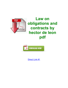 Law on obligations and contracts by hect