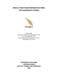 Modul Praktikum Energetika Kimia ITERA