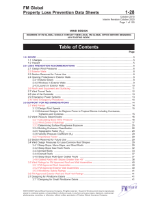 Wind Design Data Sheet