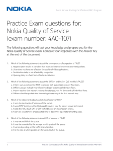 Nokia SRC Quality of Service Practice Exam Questions Document EN