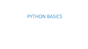 Python Basic-1