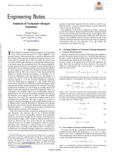 Solution of TH Equations