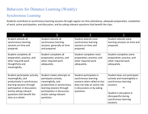 Behaviors for Distance Learning
