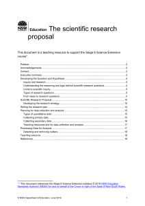 Science extension the Scientific Research Proposal