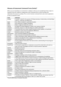 Common command terms in assessment