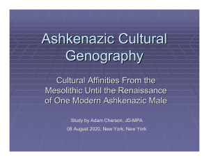 Ashkenazic Cultural Genography